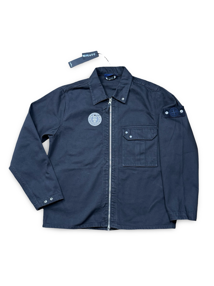 Stone Island Denim Zip Up Overshirt