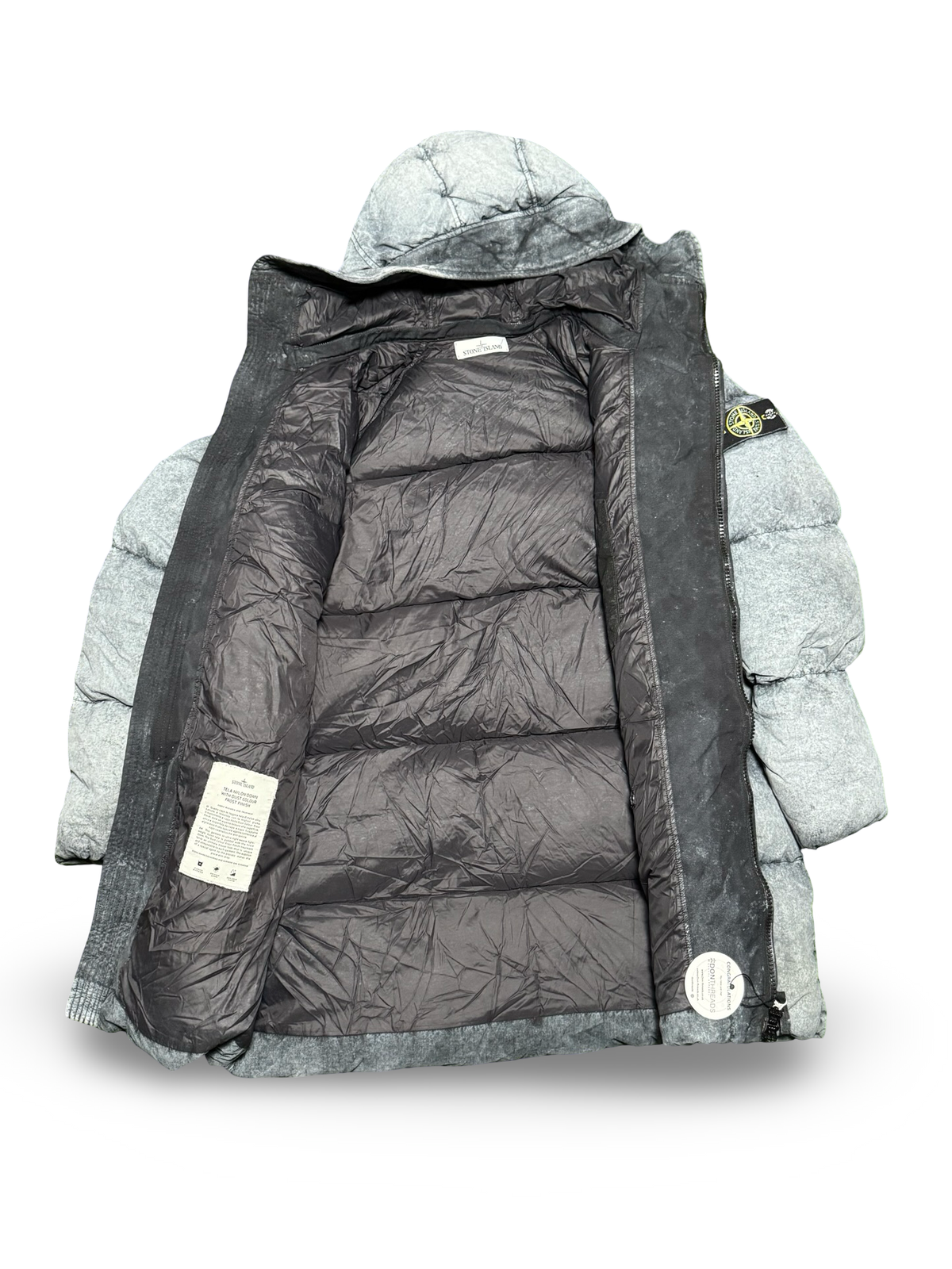 Stone Island Tela Nylon Down With Dust Colour Frost Finish No Hood Liner