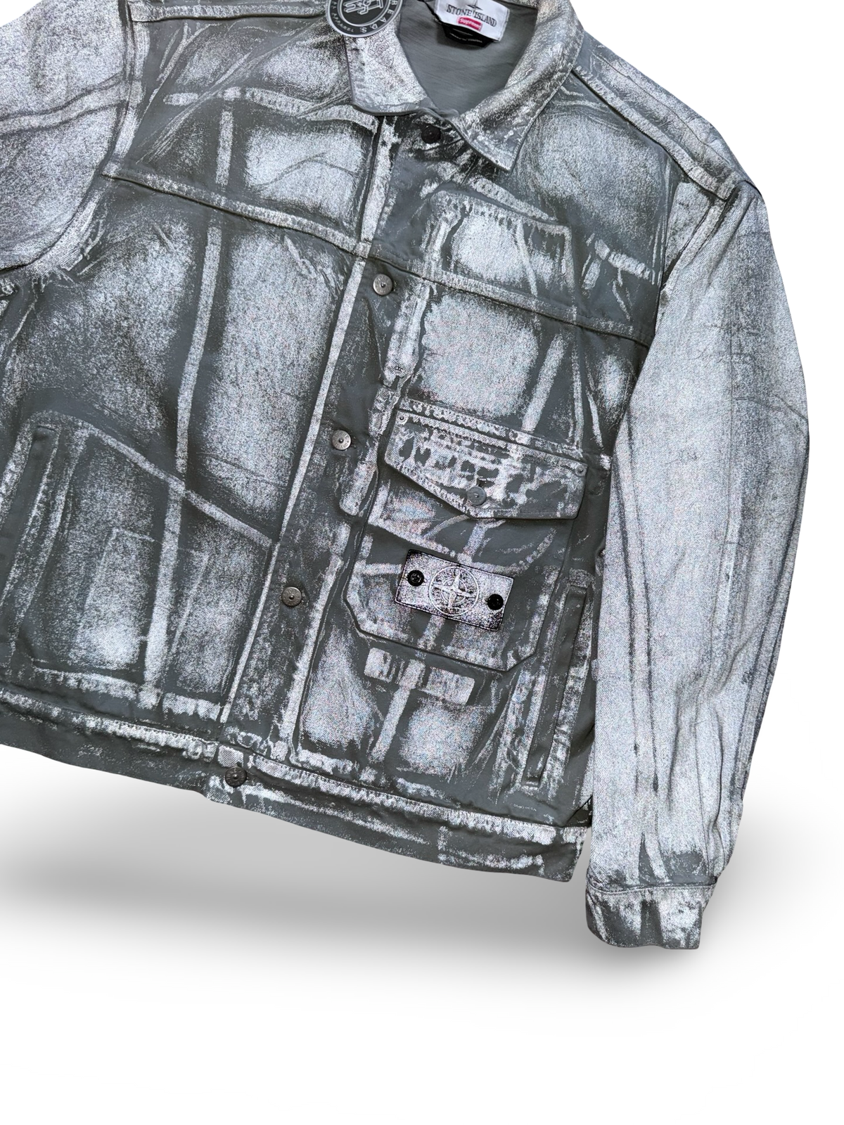 Stone Island | Supreme Reflective Bull Denim-TC