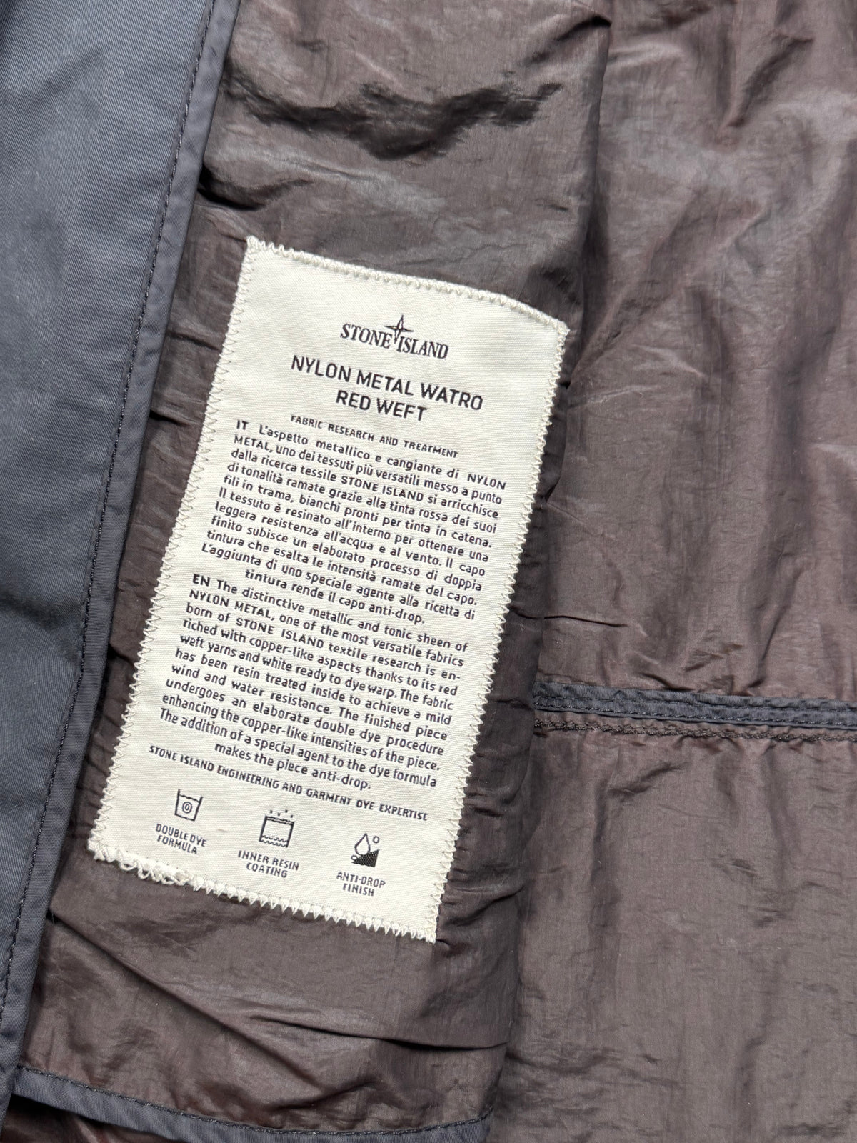 Stone Island Nylon metal Watro Red Weft