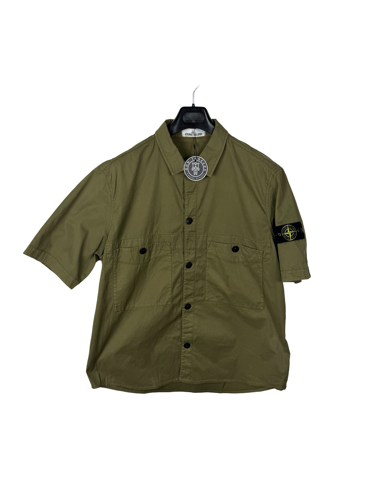 Stone Island Cotton Canvas Short Sleeve Overshirt