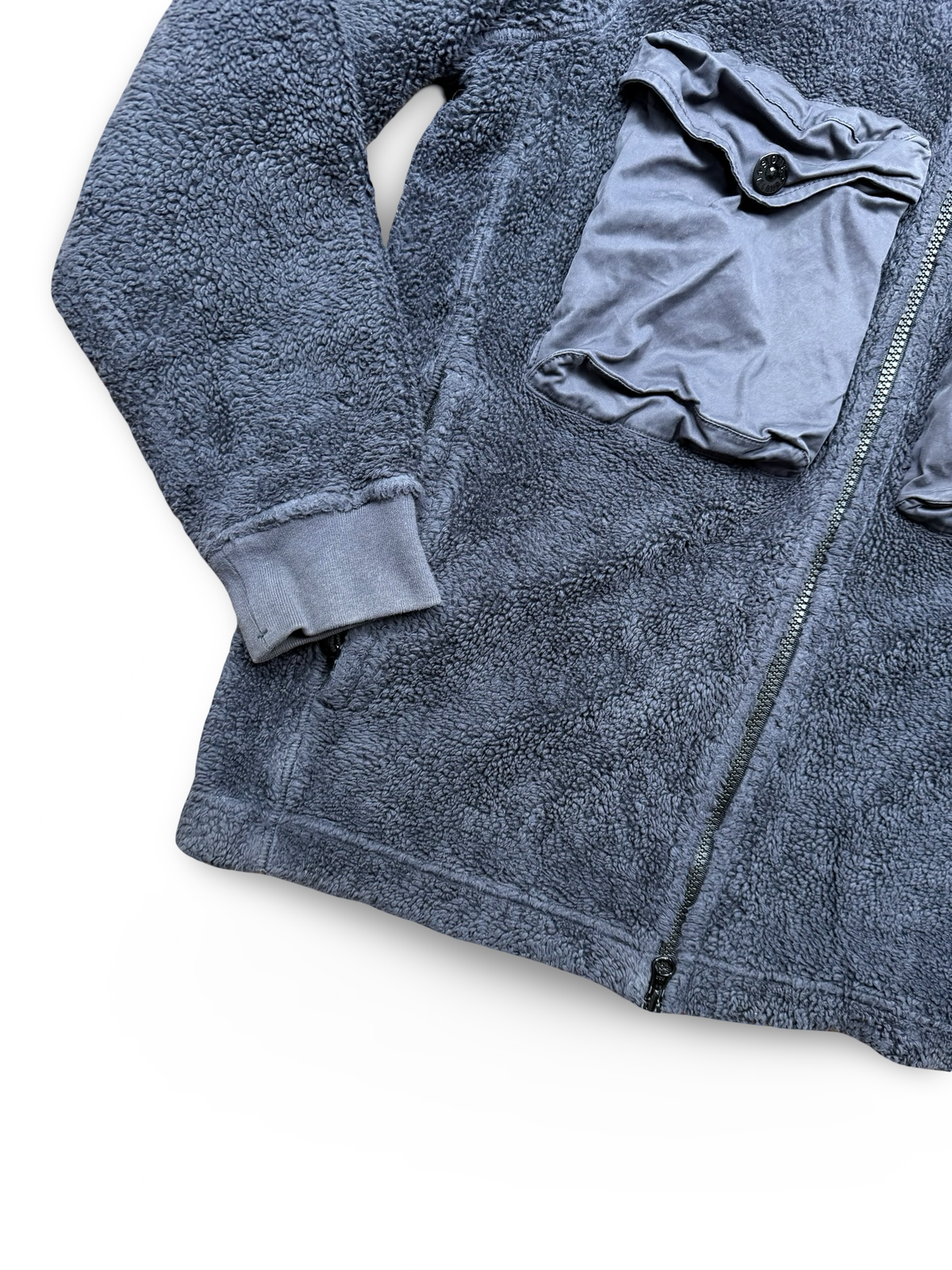 Stone Island Double Pocket Teddy Fleece Zip Up