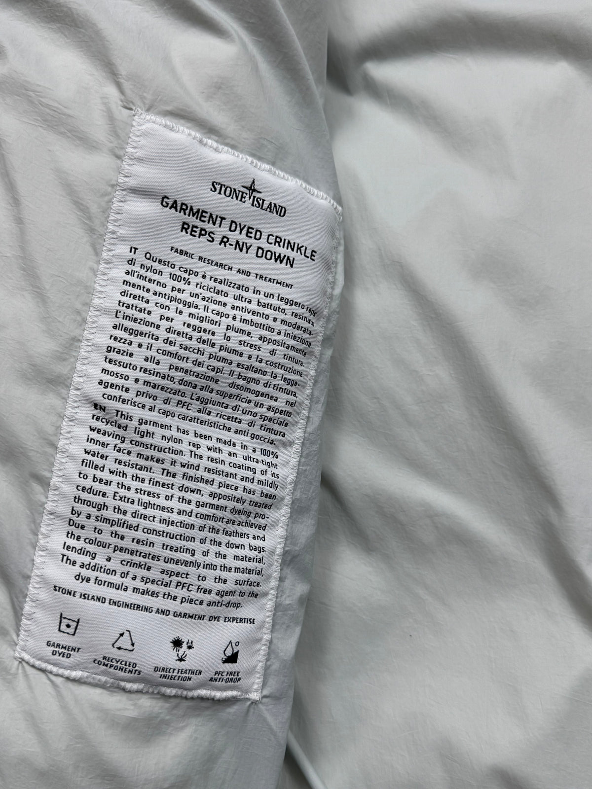 Stone Island Garment Dyed Crinkle Reps R-NY Down