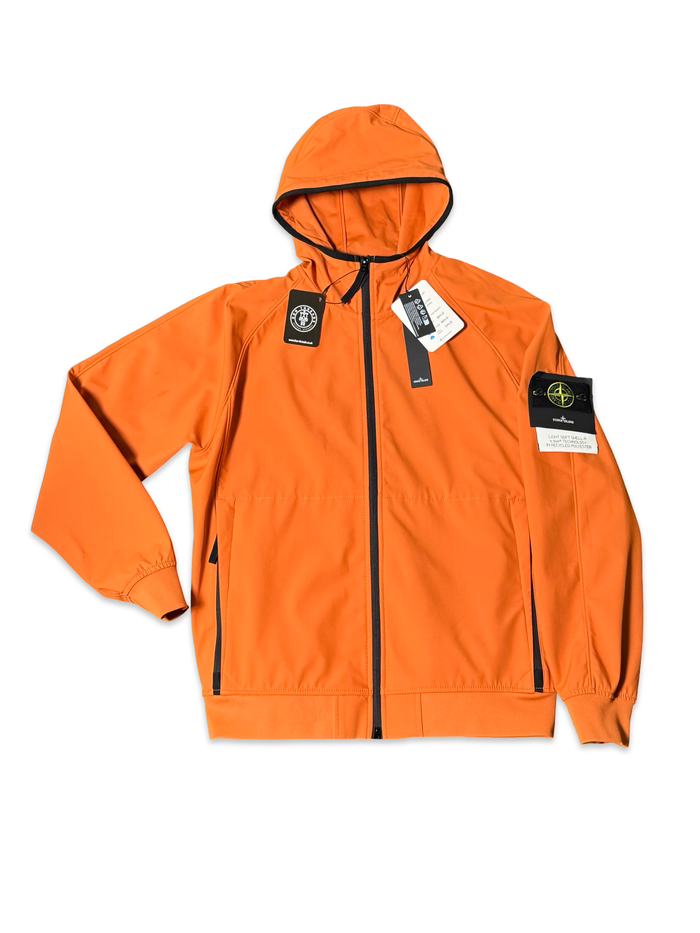 Stone Island Light Soft Shell-R e.dye Technology In Recycled Polyester