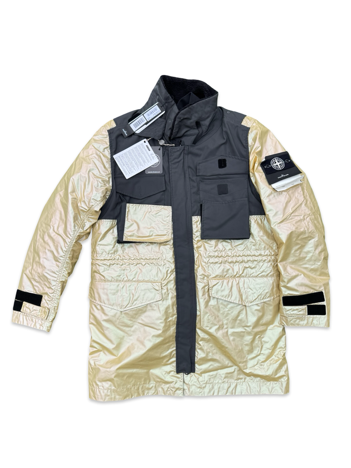 Stone Island Iridescent Coating Tela With Reflex Mat