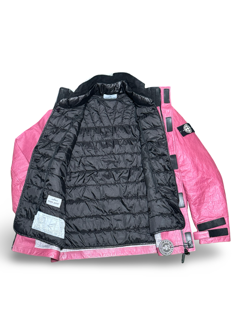 Stone Island Ice Jacket In Dyneema Bonded Leather