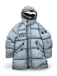 Stone Island Tela Nylon Down With Dust Colour Frost Finish With Hood Liner