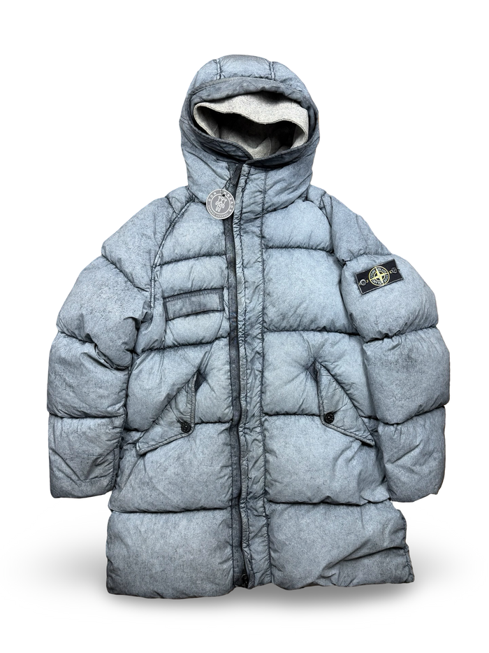 Stone Island Tela Nylon Down With Dust Colour Frost Finish With Hood Liner