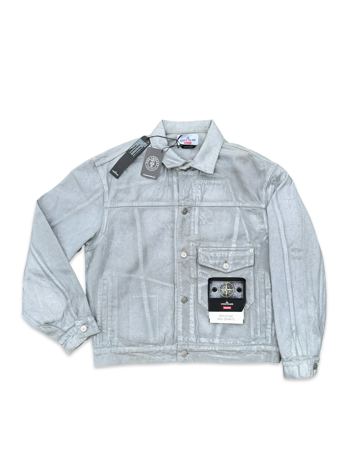 Stone Island | Supreme Reflective Bull Denim-TC