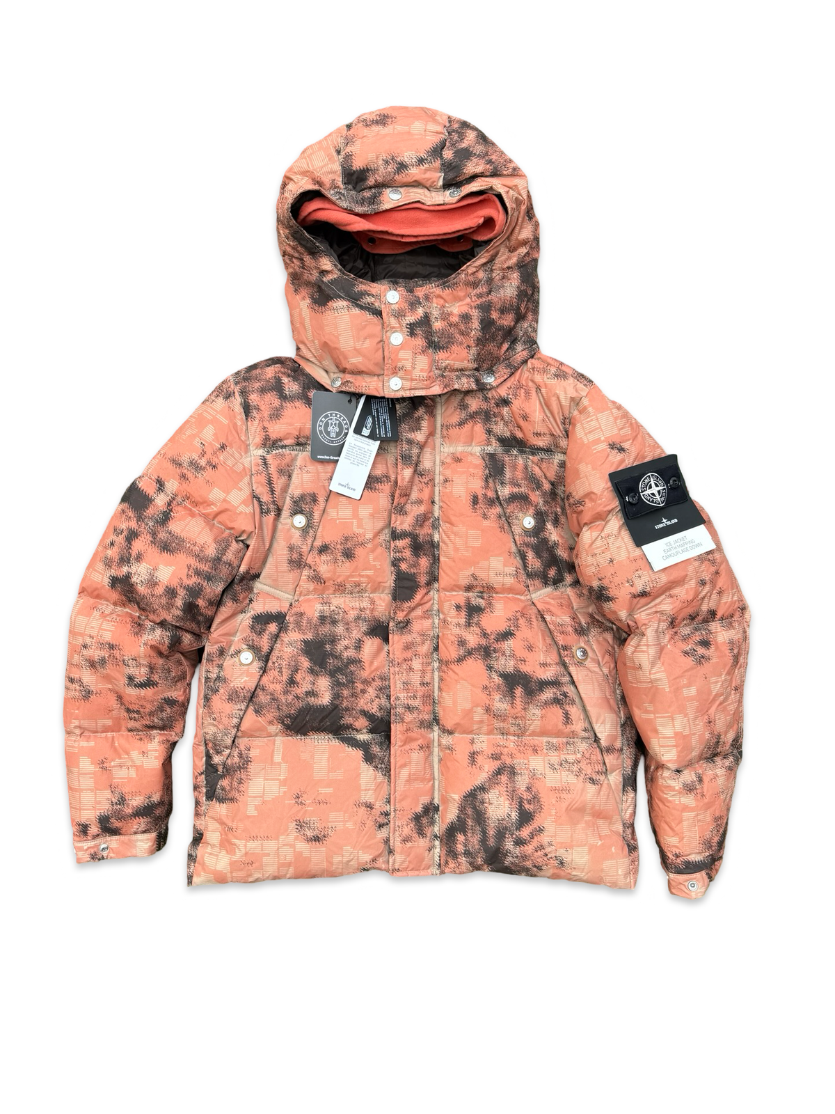 Stone Island Ice Jacket Earth Mapping Camouflage Down