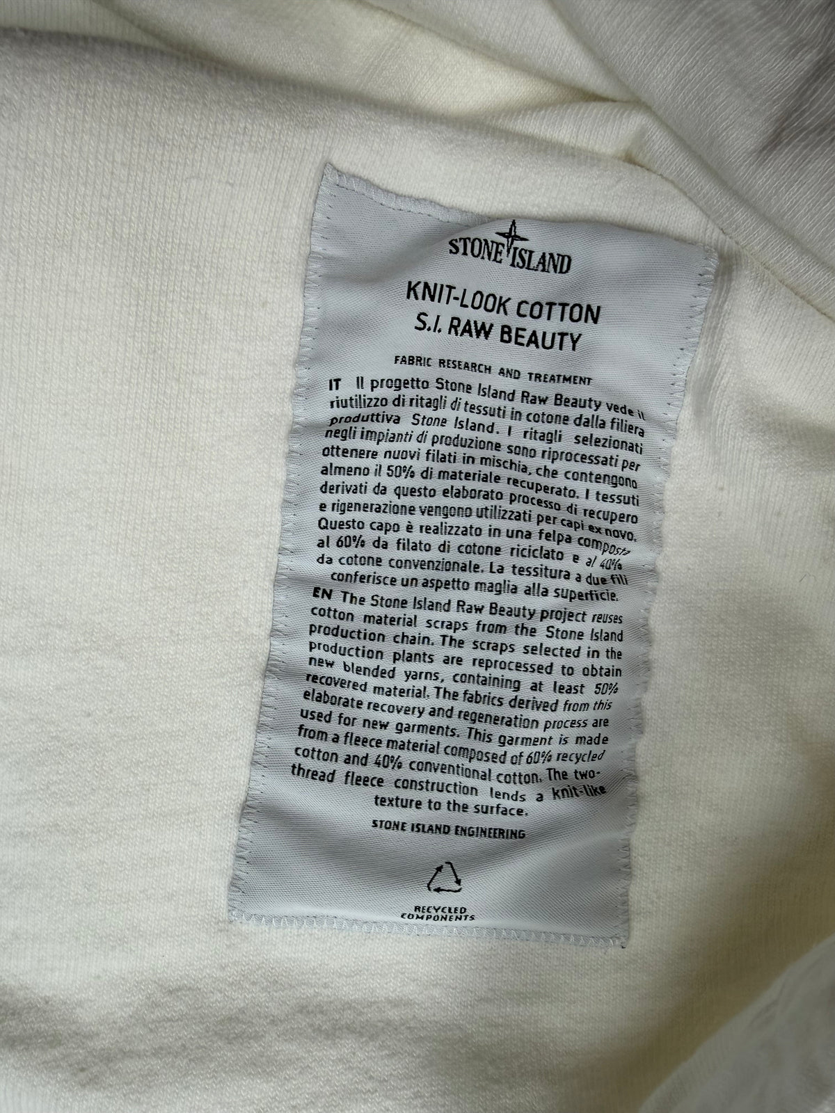 Stone Island Knit-Look Cotton S.I Raw Beauty