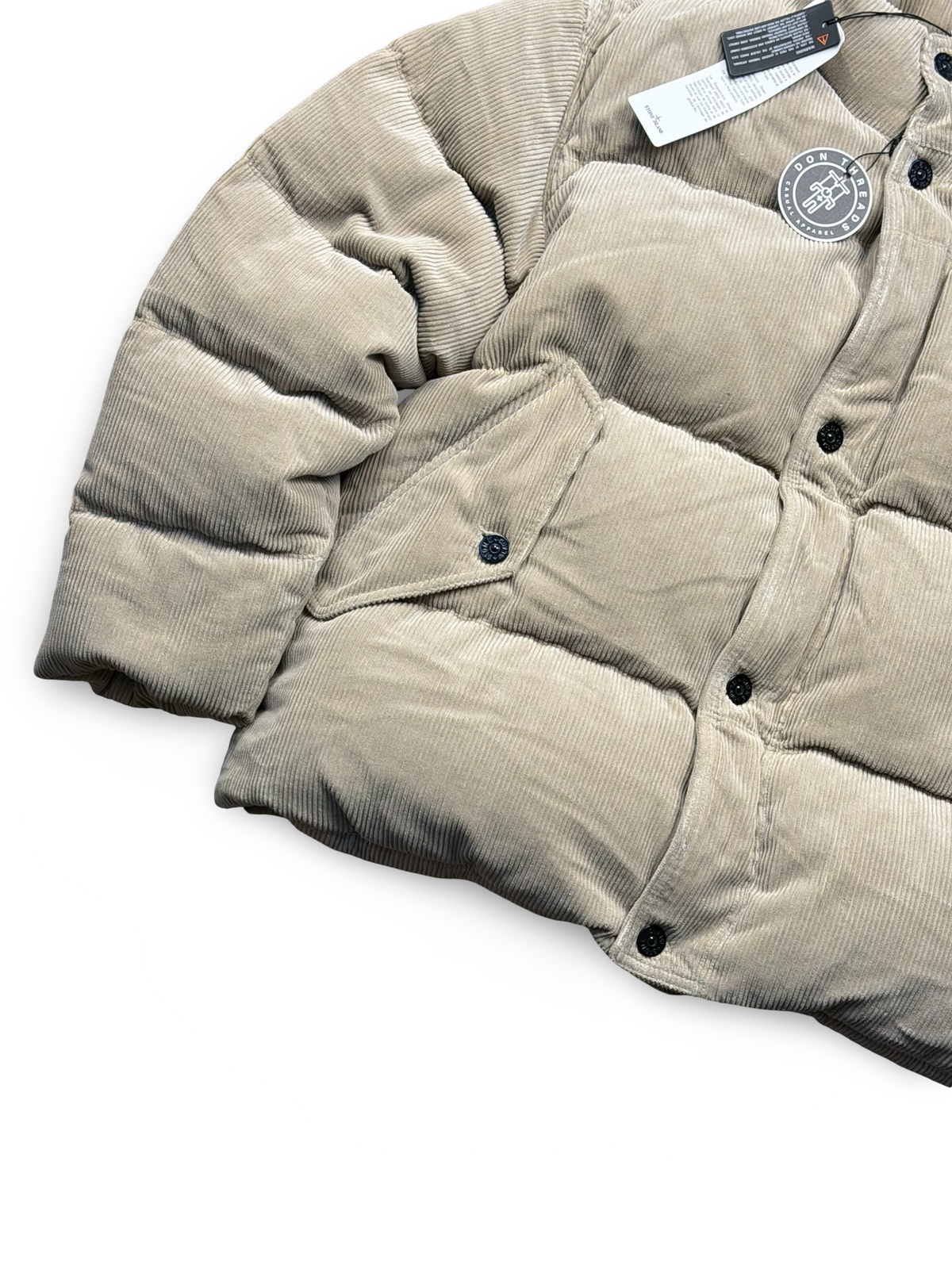Stone Island Corduroy 800 Down With Dust Colour Frost Finish