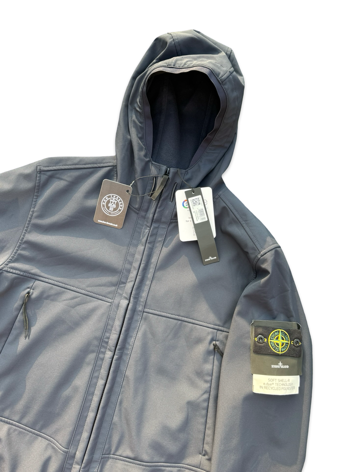 Stone Island Light Soft Shell-R e.dye Technology In Recycled Polyester