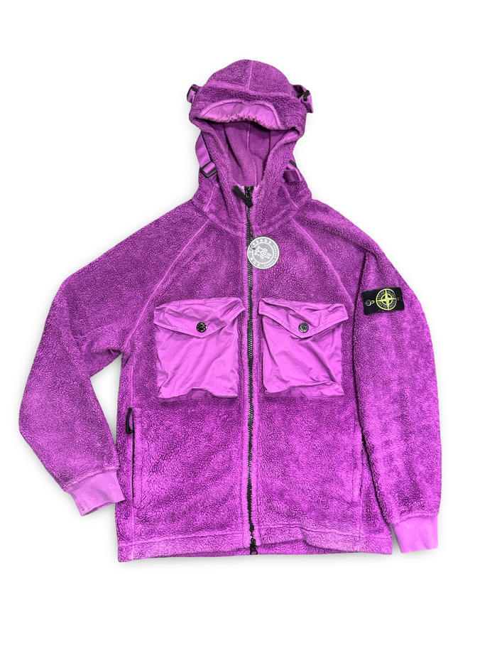 Stone Island Double Pocket Teddy Fleece Zip Up