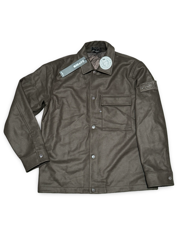 Stone Island Ghost Project Wool Nylon Flannel Jacket