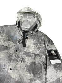 Stone Island Dissolving Grid Camo Mesh On Reflective Econyl Regenerated Nylon
