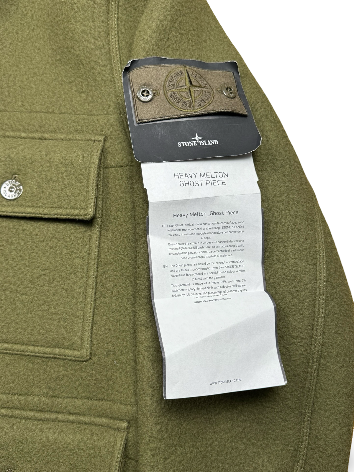 Stone Island Heavy Melton Ghost Piece