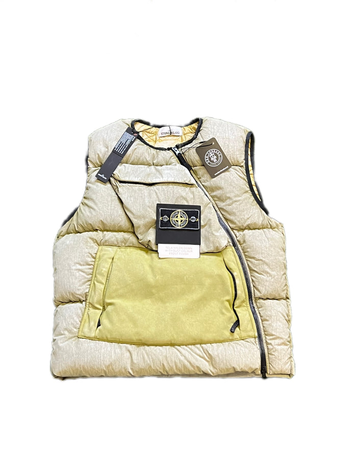 Stone Island Tela Nylon Down With Dust Colour Frost Finish Gilet BNWT
