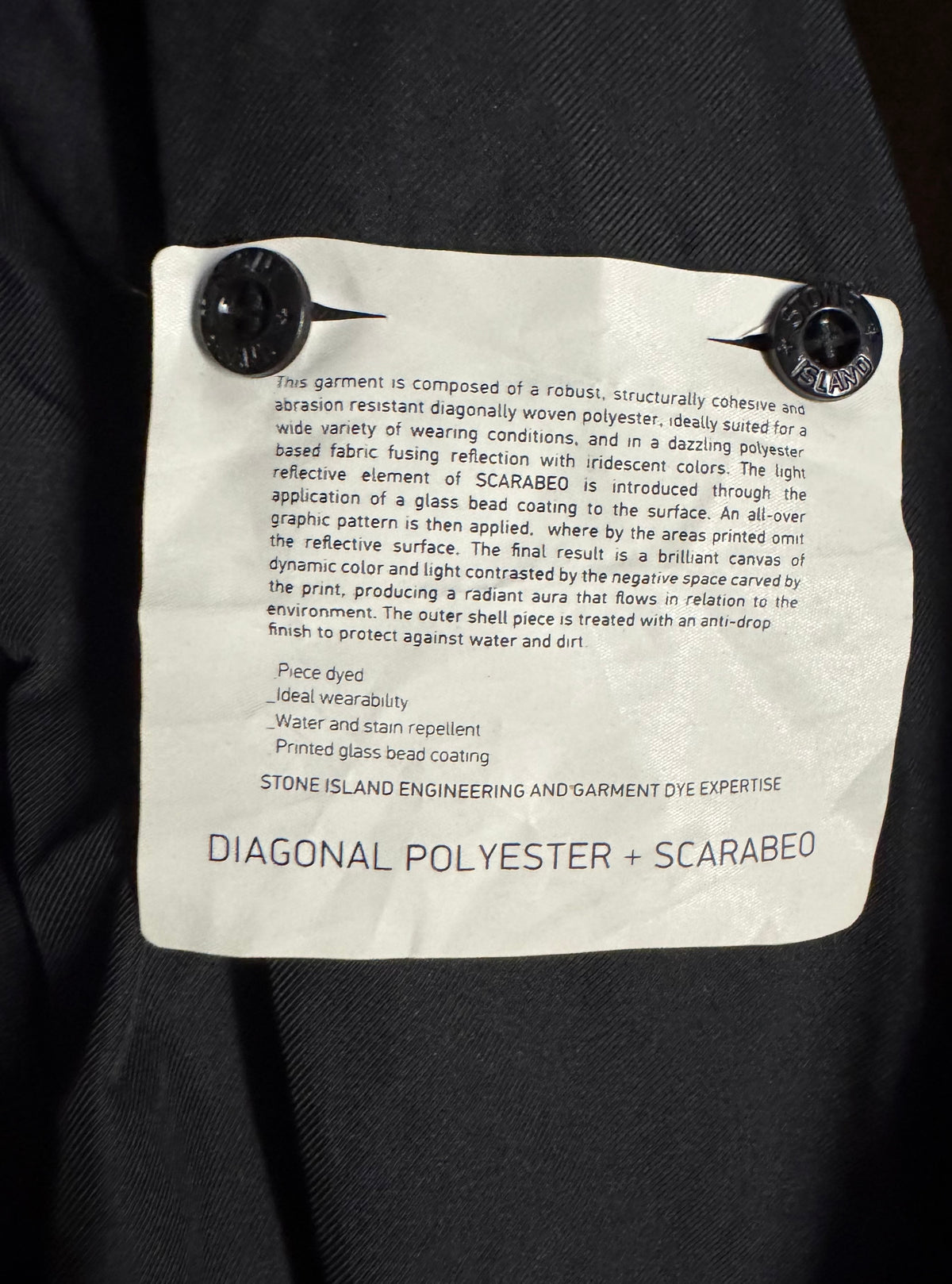 Stone Island Stealth Diagonal Polyester + Scarabeo