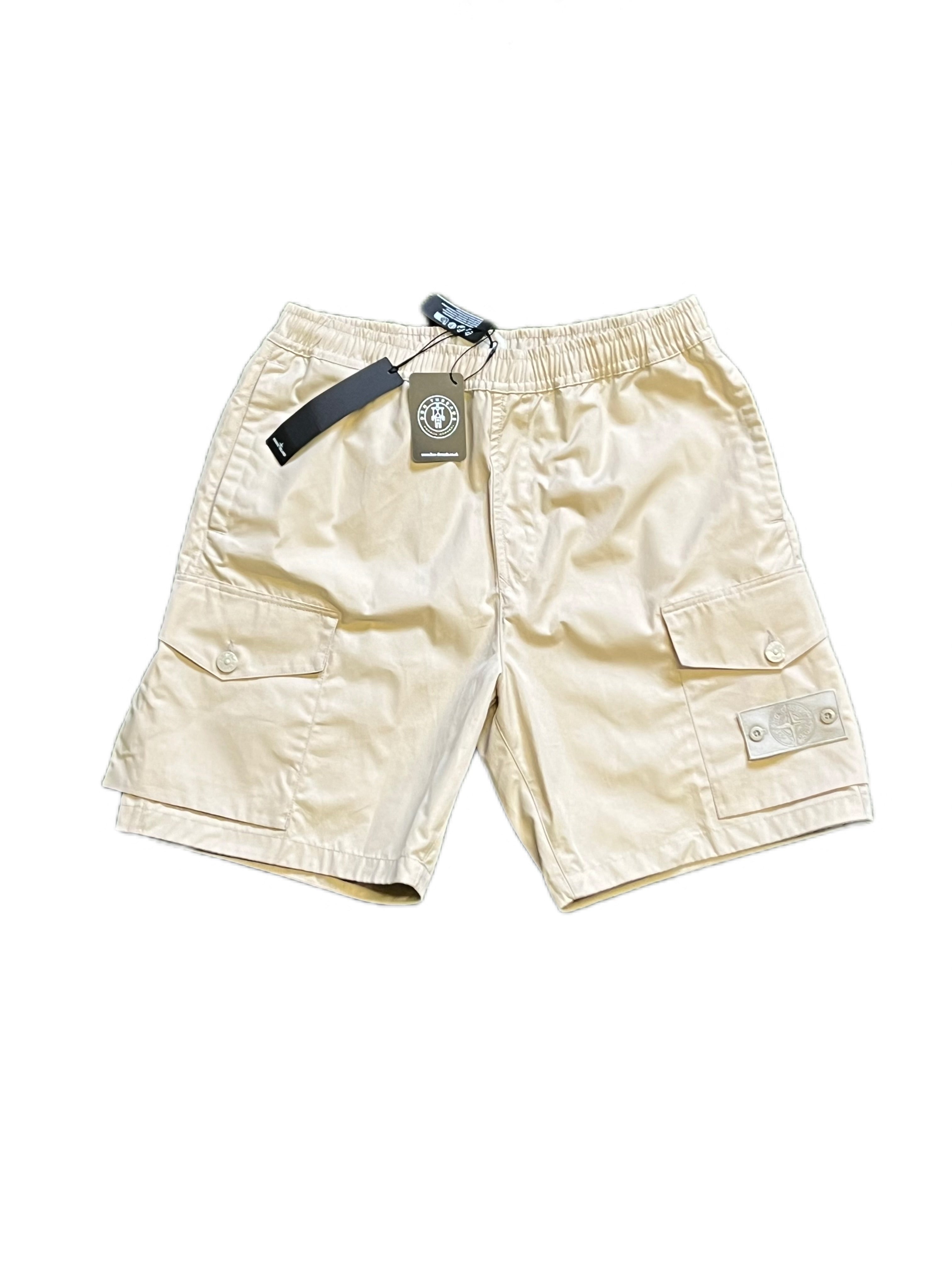 パンツ stone  cargo shorts 22ss Stone Island スーピマコットン カーゴショーツ | ブラック