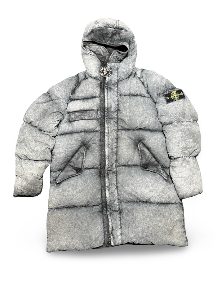 Stone Island Tela Nylon Down With Dust Colour Frost Finish No Hood Liner