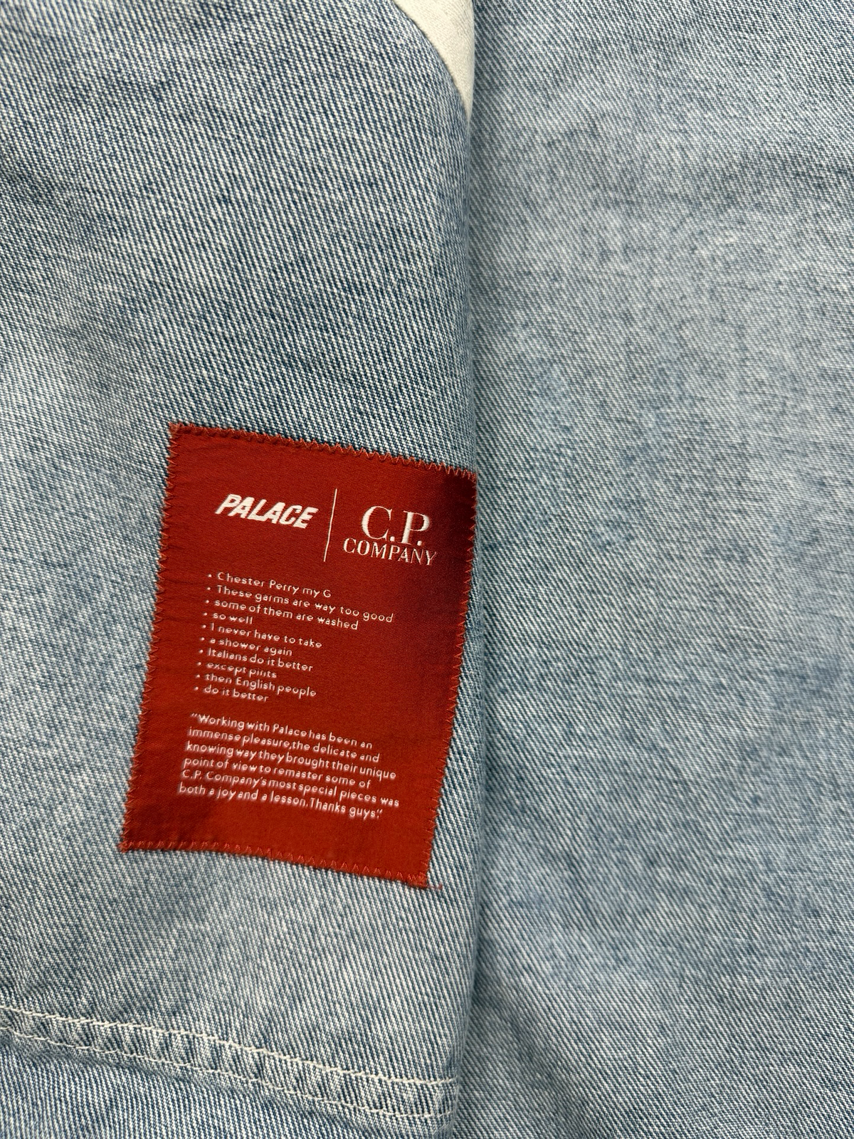 CP Company x Palace Denim 14 3/4Oz 3 in 1 Goggle Jacket