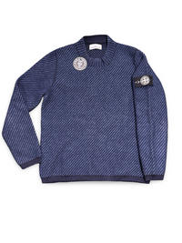 Stone Island Polypropylene Denim Knit Crewneck