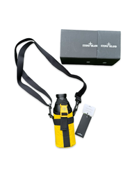Stone Island Stainless Steel Bottle In Yellow Nylon Metal Pouch