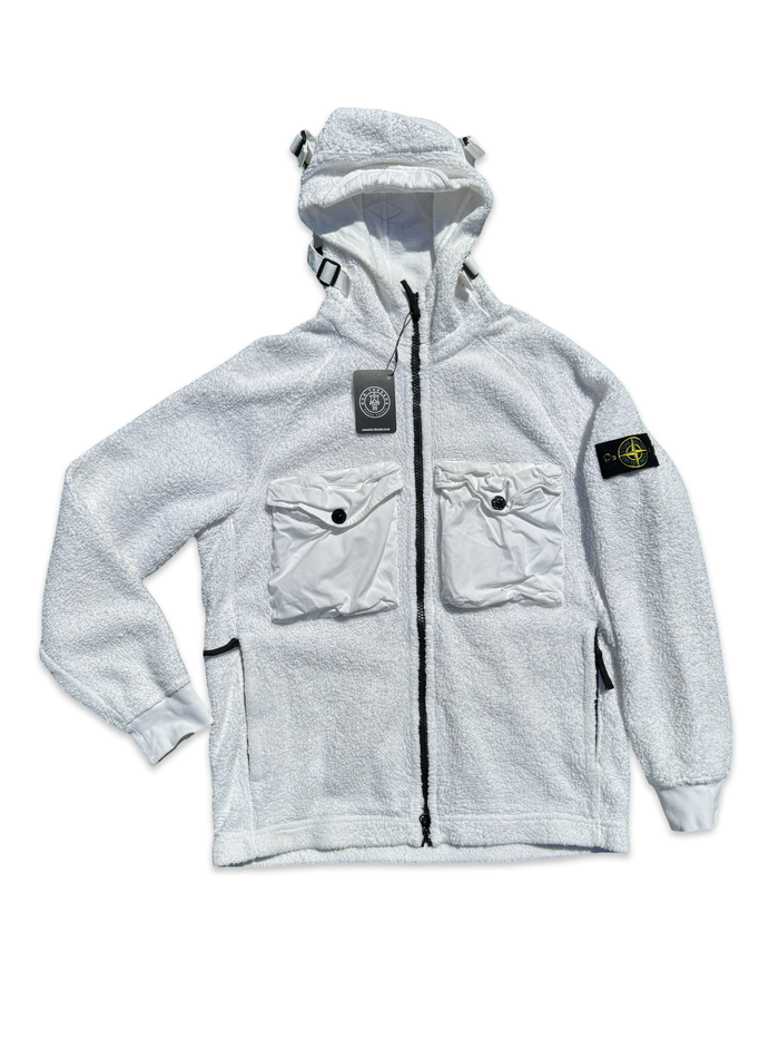 Stone Island Double Pocket Teddy Fleece Zip Up