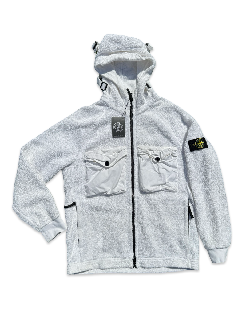 Stone Island Double Pocket Teddy Fleece Zip Up