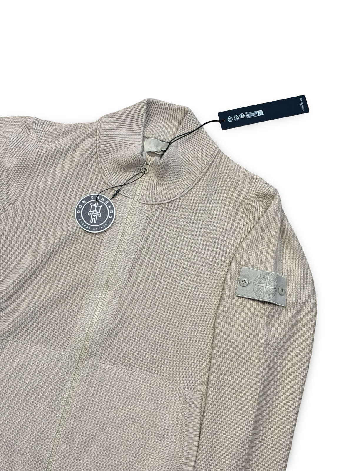 Stone Island Ghost Piece Cotton Cashmere Zip Up