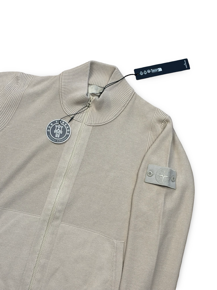 Stone Island Ghost Piece Cotton Cashmere Zip Up