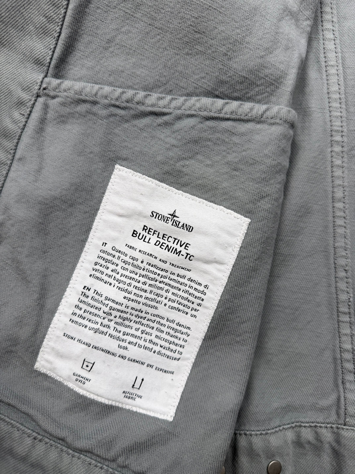 Stone Island | Supreme Reflective Bull Denim-TC