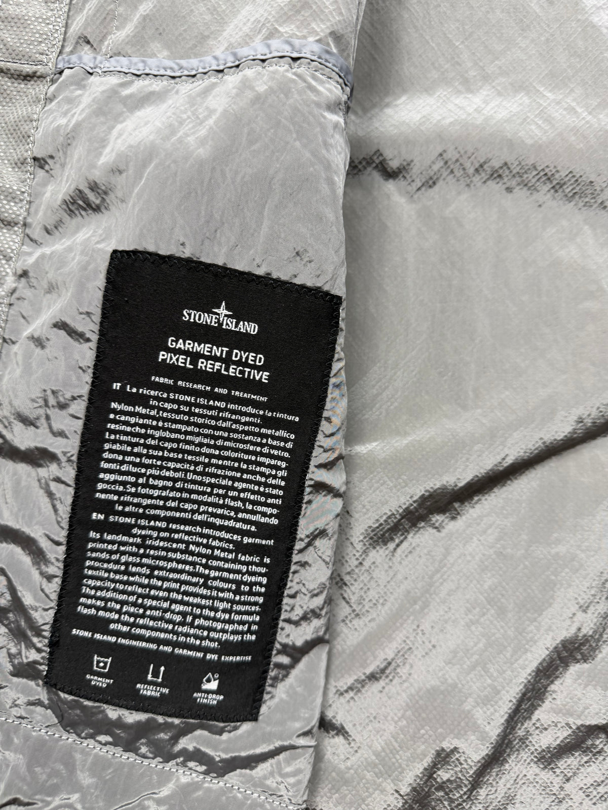 Stone Island Garment Dyed Pixel Reflective