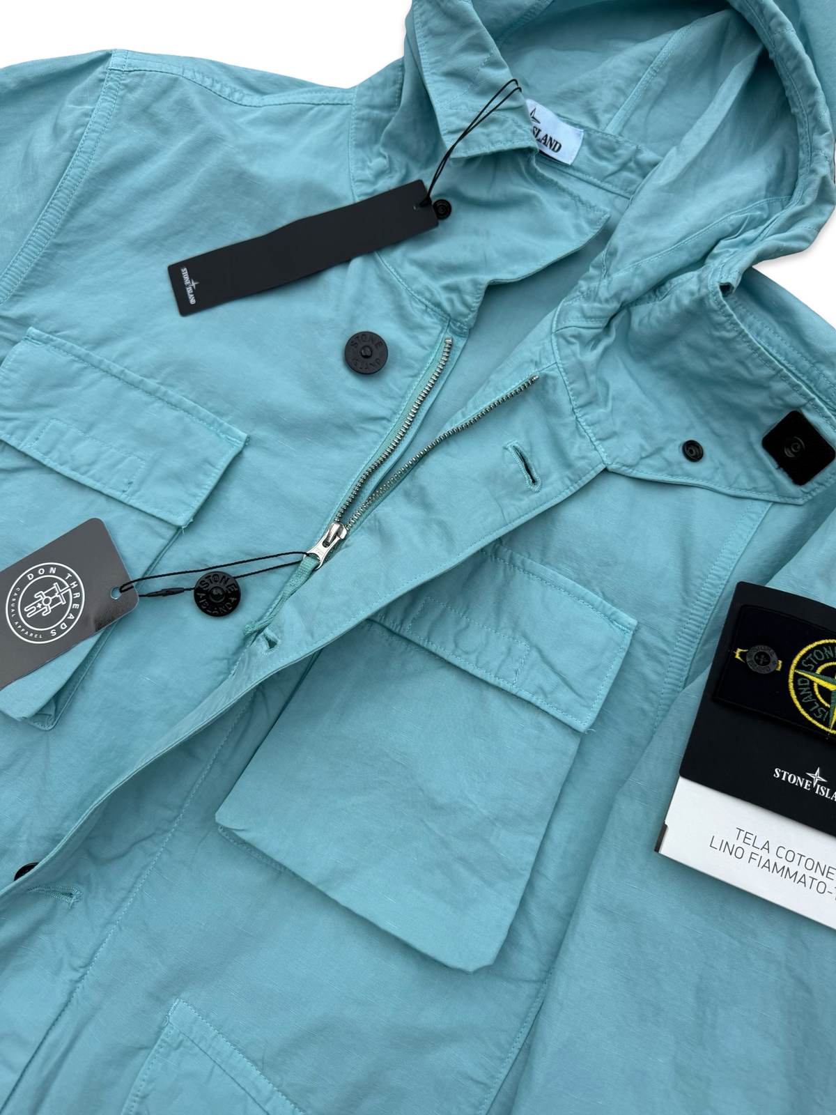 Stone Island Tela Cotone Lino Fiammato-TC