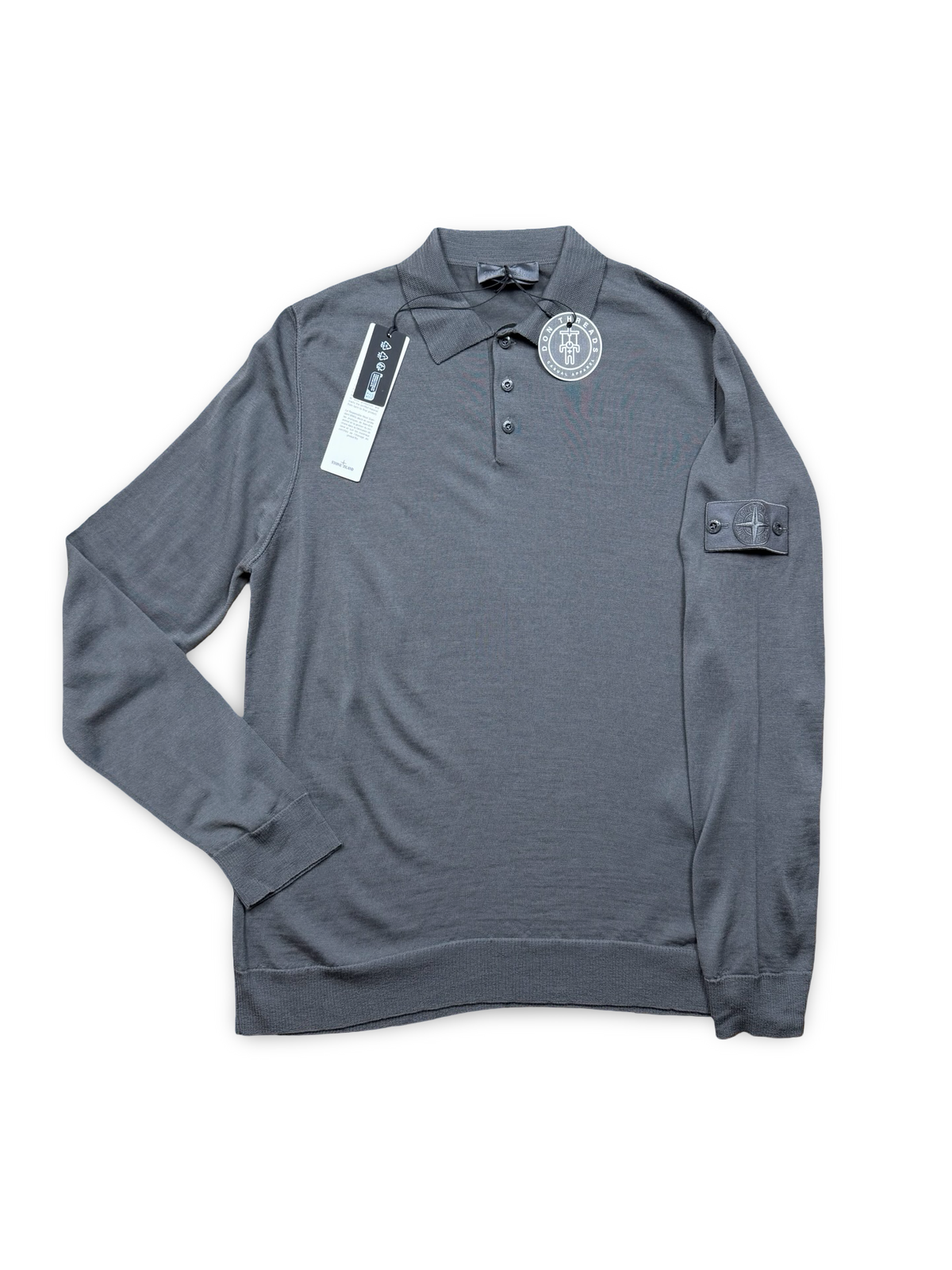 Stone Island Ghost Project Wool Long Sleeve Polo