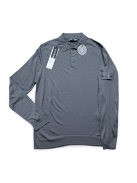 Stone Island Ghost Project Wool Long Sleeve Polo