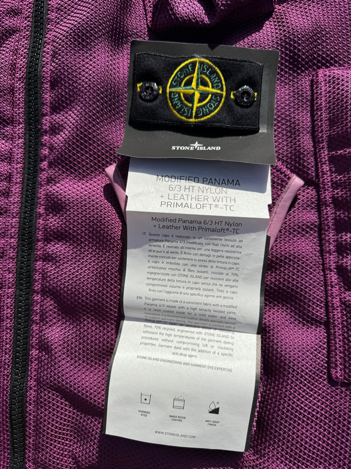 Stone Island Modified Panama 6/3 HT Nylon+Leather With Primaloft-TC