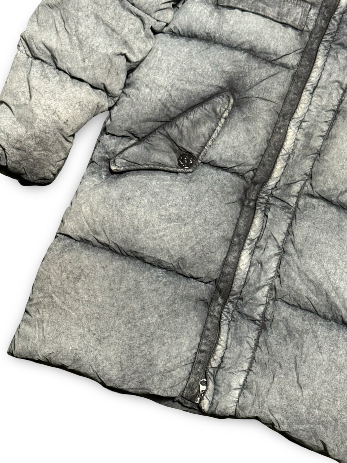 Stone Island Tela Nylon Down With Dust Colour Frost Finish No Hood Liner