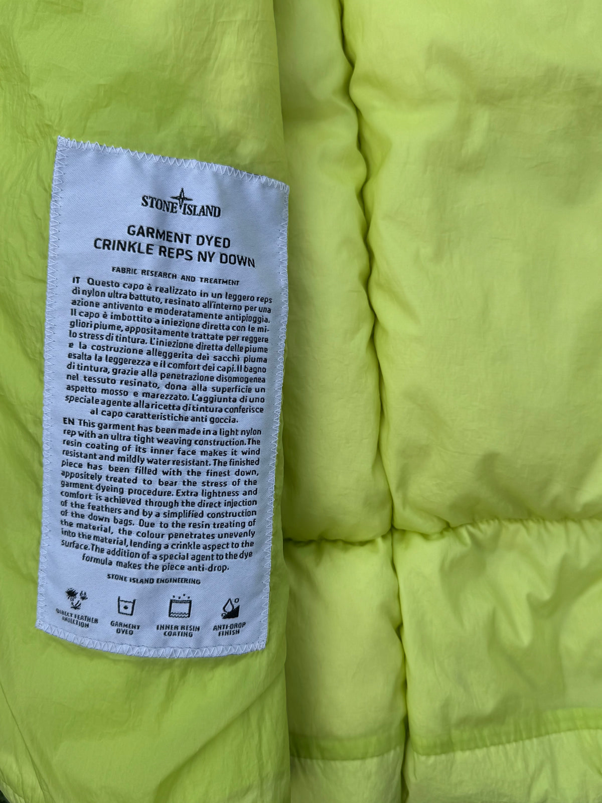 Stone Island Garment Dyed Crinkle Reps NY Down Gilet