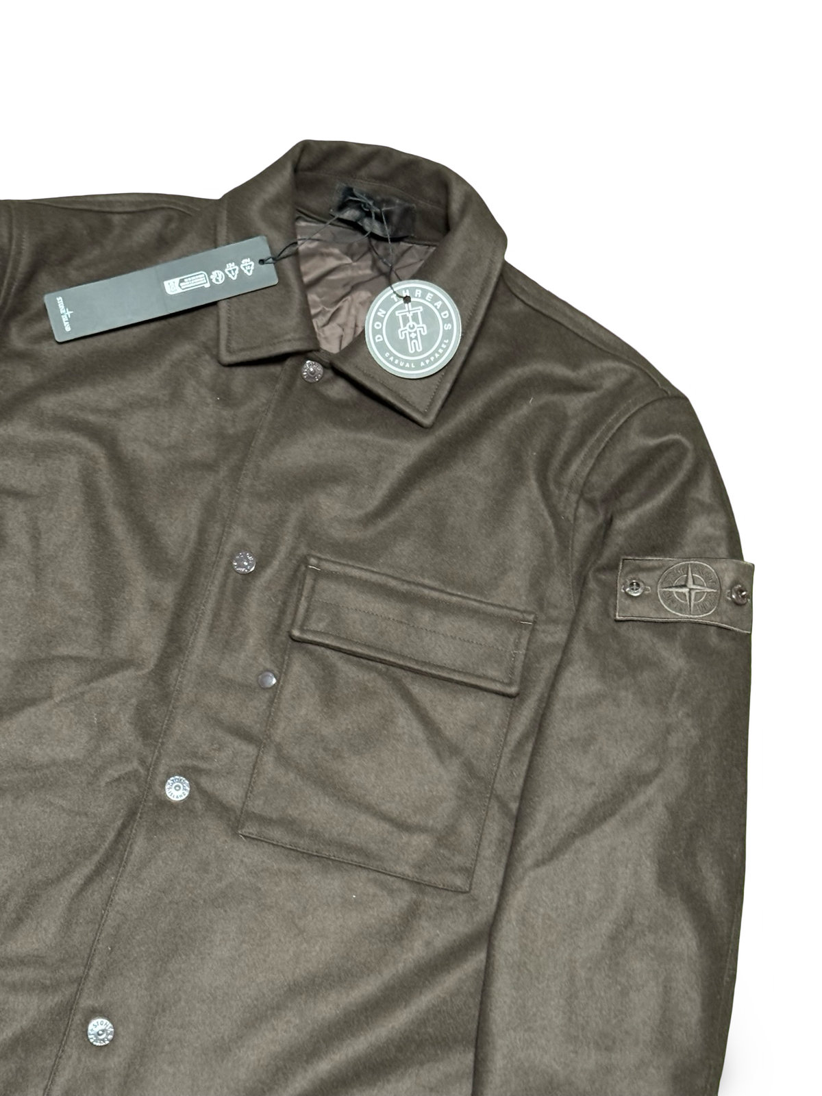 Stone Island Ghost Project Wool Nylon Flannel Jacket