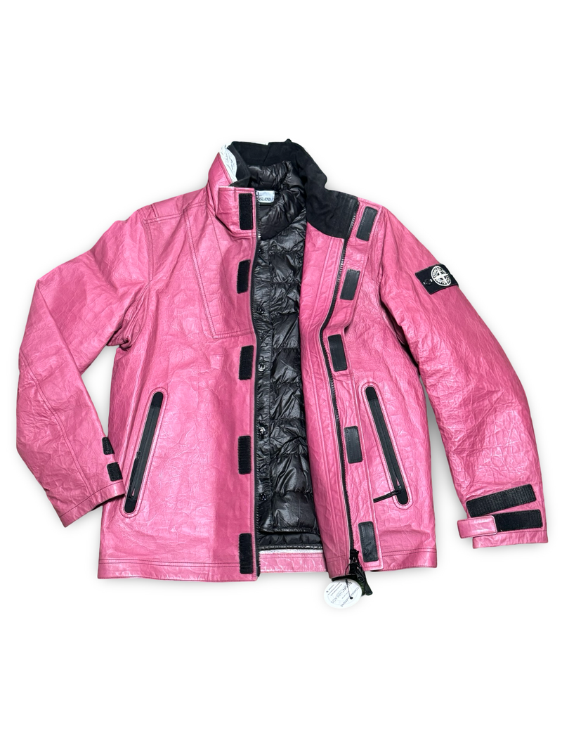 Stone Island Ice Jacket In Dyneema Bonded Leather