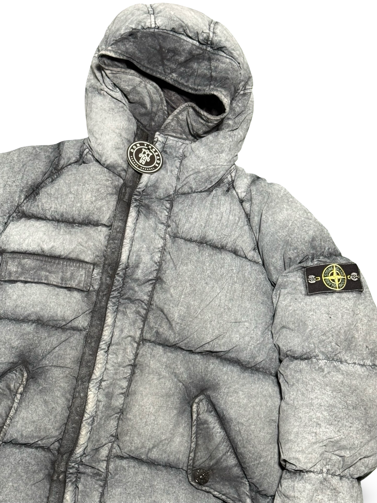 Stone Island Tela Nylon Down With Dust Colour Frost Finish No Hood Liner