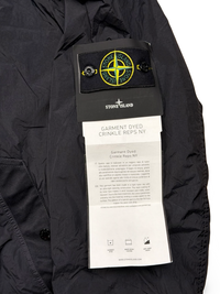 Stone Island Black Garment Dyed Crinkle Reps NY