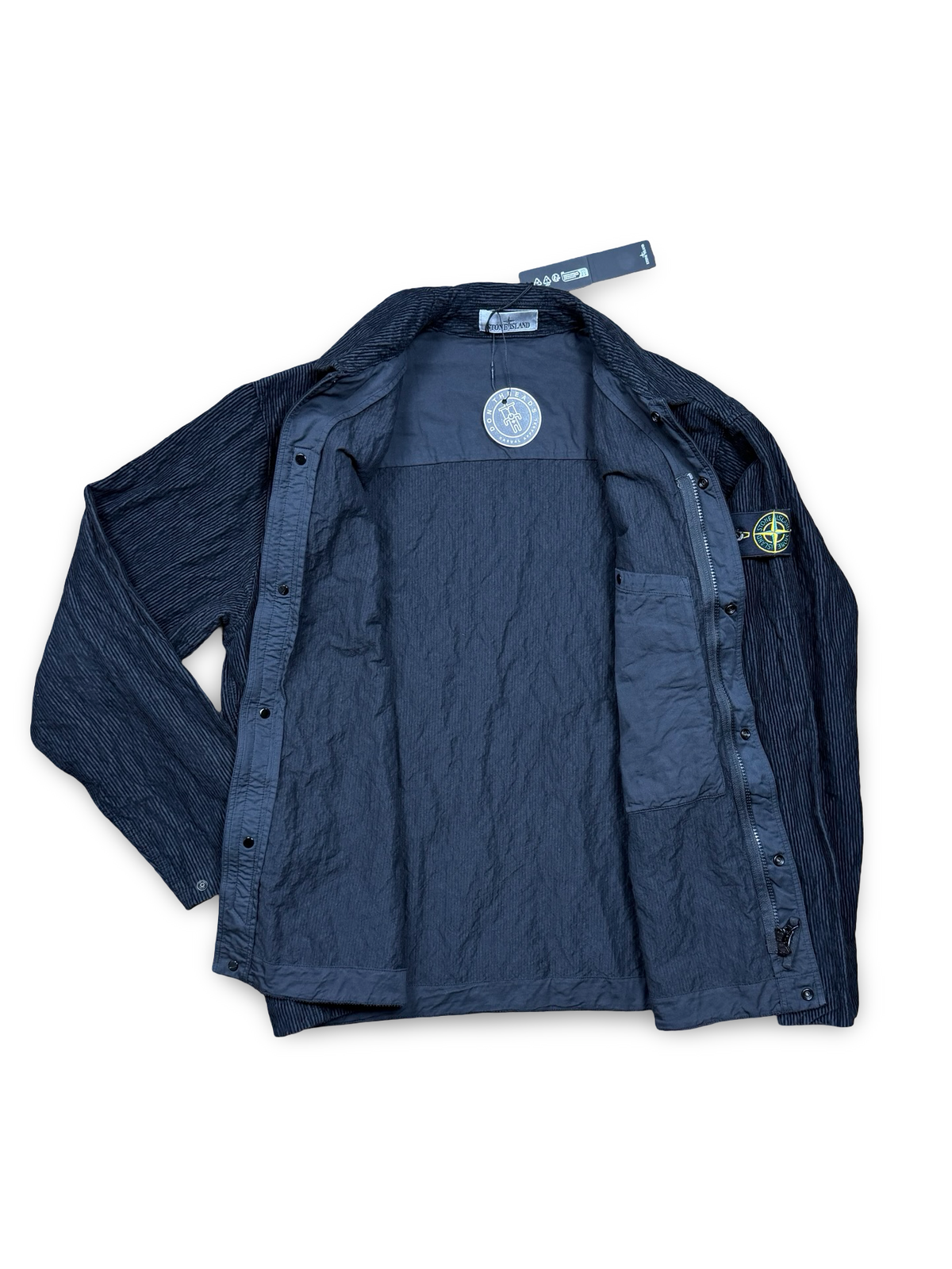 Stone Island Black Wrinkled Corduroy 500-TC Overshirt