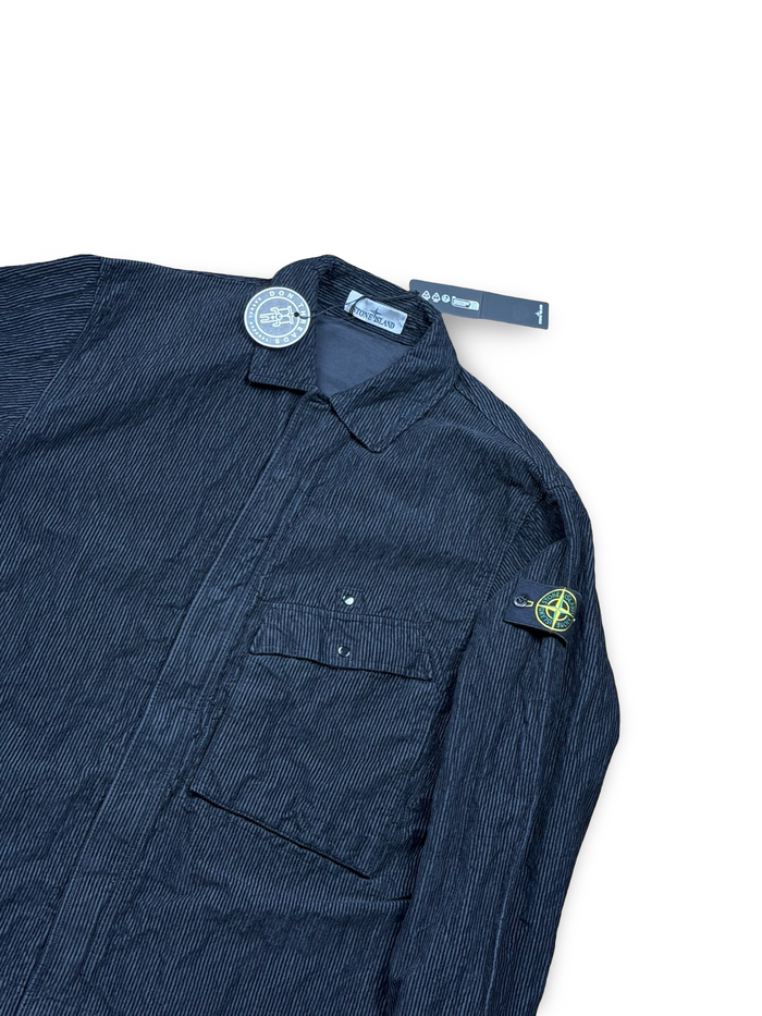 Stone Island Black Wrinkled Corduroy 500-TC Overshirt