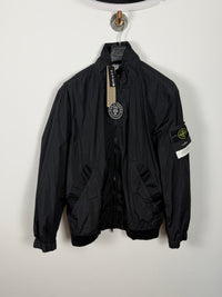Stone Island Black Garment Dyed Crinkle Reps NY