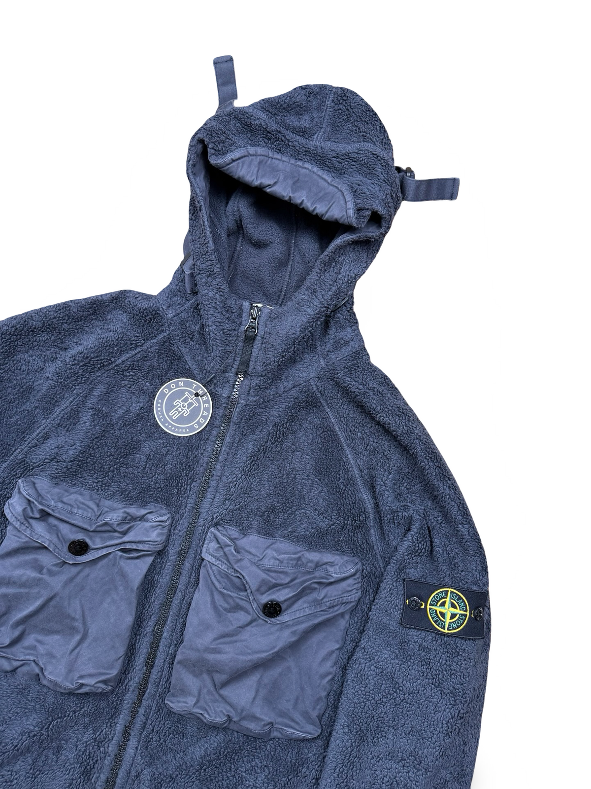 Stone Island Double Pocket Teddy Fleece Zip Up