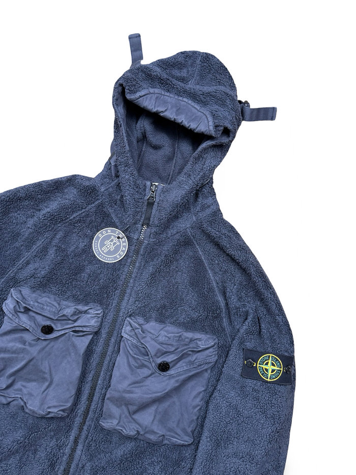Stone Island Double Pocket Teddy Fleece Zip Up