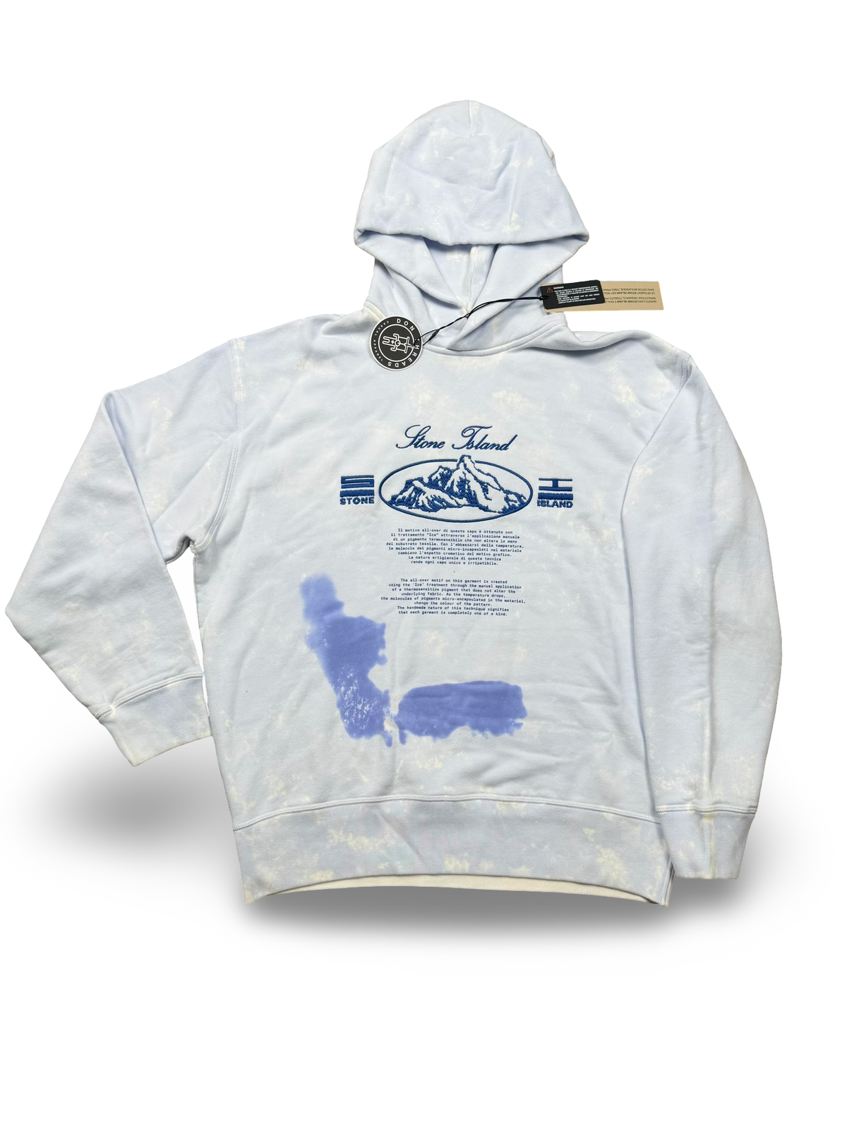 Stone Island Organic Cotton Fleece Ice Treatment Hoodie